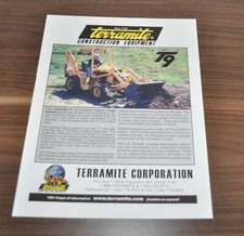 Terramite T9 Backhoe Tractor Loader Excavator Specification Brochure Prospekt