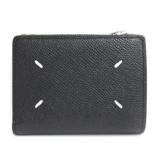 Maison Margiela 11 Trifold Wallet Coin Case 2Way Leather S55Ui0274 Black Aa Ecs - Picture 1 of 10