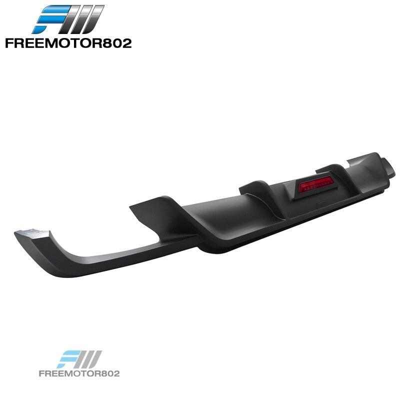 For 18-24 Toyota Camry SE XSE Rear Bumper Diffuser Spoiler Lip W/LED Matte Black