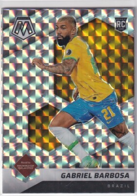 Panini Mosaic 2021-22 Road to Qatar No. 164 Gabriel Barbosa Rookie Mosaic Prizm