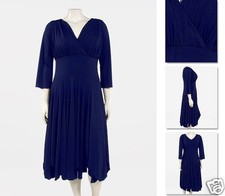 NEW Zaftique LS HOLLYWOOD DIVA Dress NAVY Blue 1Z 2Z / 16 20 / XL 1X 2X