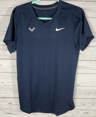Nike Rafa Challenger Size Small Men's Tennis Top Obsidian/White