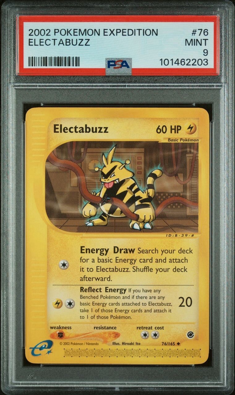 2002 Pokémon Expedition 76 Electabuzz PSA 9 Mint