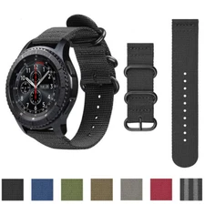 For Samsung Galaxy Watch 46mm SM-R800/ R805 Nylon Canvas Fabric Sport Band Strap