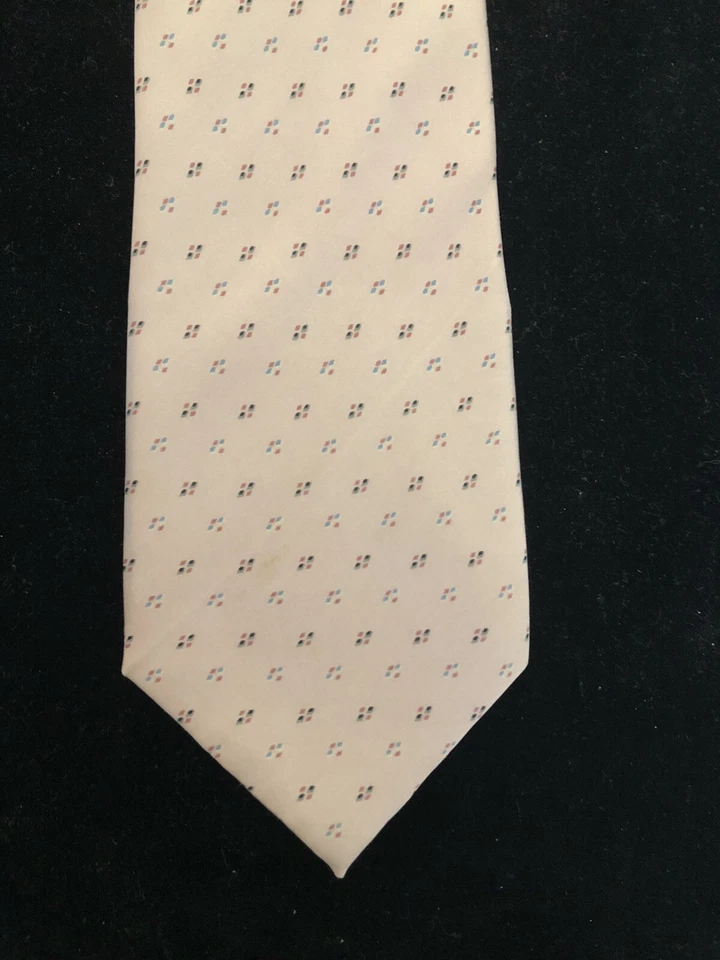CORBATA DE SEDA VINTAGE BILL BLASS ROSA CON PEQUEÑOS LUNARES Foto 2 de 4