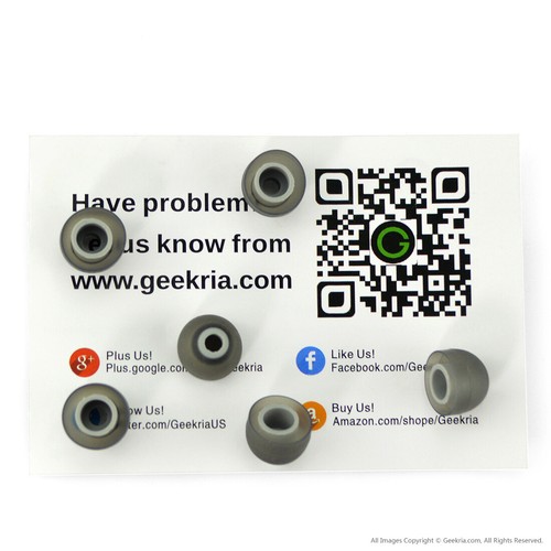 Geekria 3 Pairs Silicone Eartips Compatible with JayBird BlueBuds X, X2 (L x 6) - Picture 4 of 6