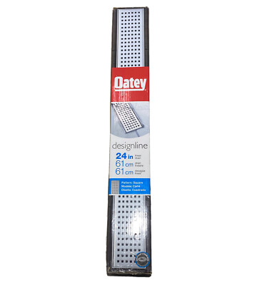 Designline 24 in. Stainless Steel Linear Shower Drain Square Grate  