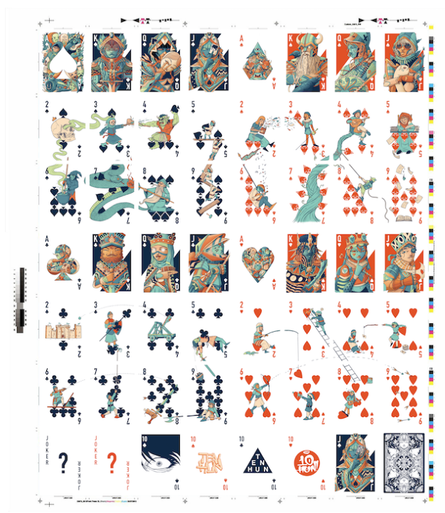 【激レア】Fontaine Parrot Uncut Sheet Flying Dog Uncut Sheet of Playing Cards - Art of Play