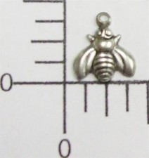 34144         6 Pc. Matte Silver Oxidized Small Honey Bee Jewelry Finding Charm