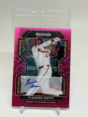 D'Andre Smith 2022 Prizm Draft Picks Auto Neon Pink Velocity Autograph
