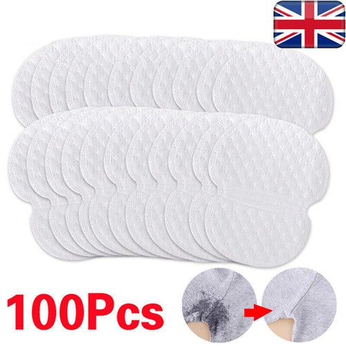 100Pcs Underarm Armpit Sweat Pad Stickers Shield Guard Absorbing Disposable Pads - Picture 4 of 19