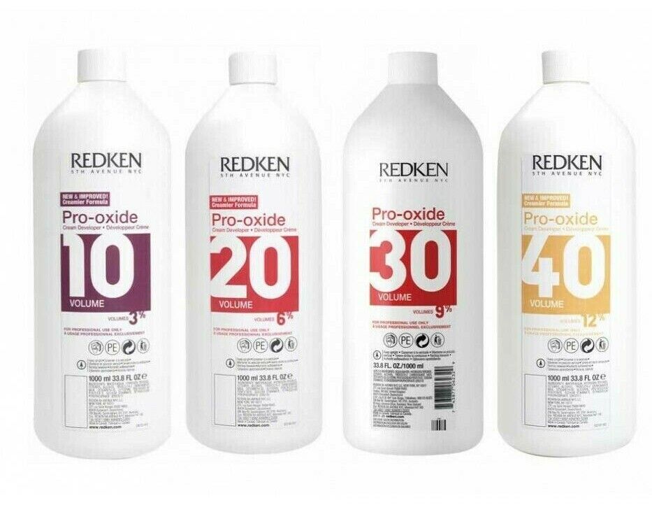 Redken Pro-oxide Cream Developer LITER Size 33.8oz - 10, 20,