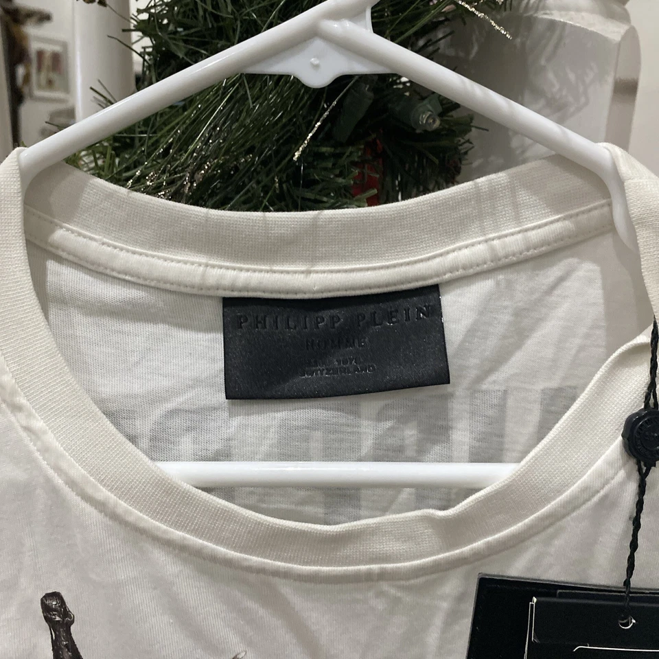 Camiseta Philip Plein “on Your Knees” Fw16 Hm340993 Talla Mediana Calce Ajustado Foto 3 de 4