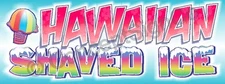 2'x5' HAWAIIAN SHAVED ICE BANNER Sign Snow Sno Cones Concessions Stand Fair Cold