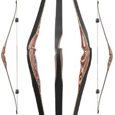 Arco largo triangular 58" arco tradicional 20-50 lb tiro con arco bambú arco recurvo caza