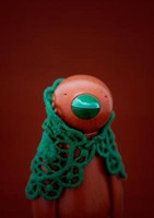 The Mulled Ji Ja Bird Green Scarf A Mr Clement Designer Art Toy Figure The Mulled Ji Ja Bird Green Scarf A Mr Clement Designer Art Toy Figure