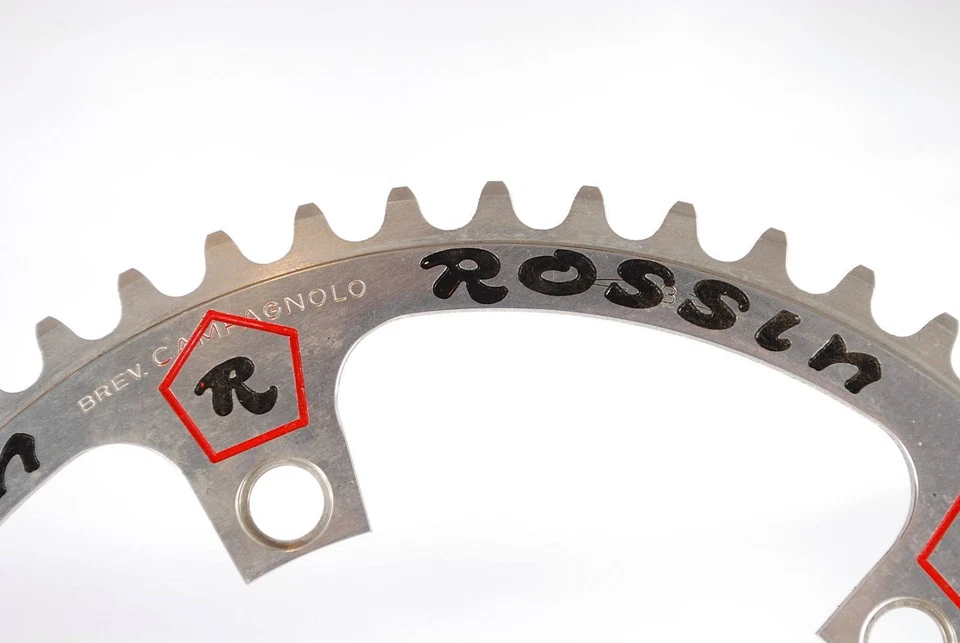 Винтажная велосипедная передняя звездочка Campagnolo с пантографом Rossin 53T 144BCD новая из старых запасов - Изображение 3 из 4