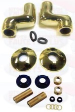 Polished Brass Clawfoot Bathtub Faucet Adjustable Swing Arms