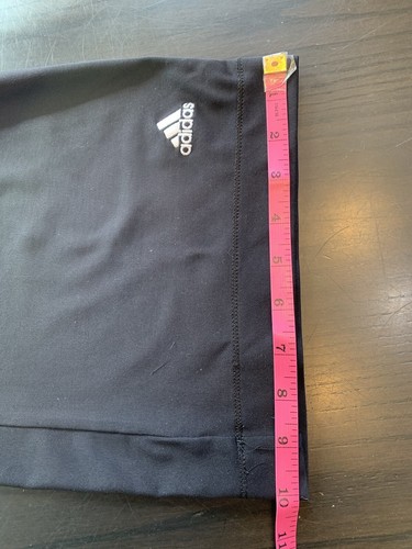 Adidas Pants Womens Small Black Stretch Elastic Waist Wide Leg Cross Front - Afbeelding 16 van 16