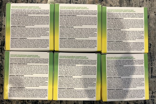 6 Pack Food Story Avocado Nourishing Shampoo Bar ~ 3.53 OZ EA ~ NEW ~ - Picture 2 of 6