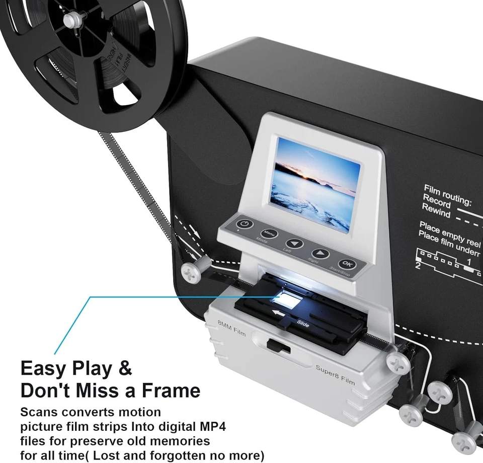High Def 8mm & Super 8 Film Digitizer with LCD Screen - Ultimate Memory Keeper - Image 4 of 4