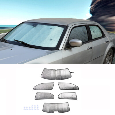 Windshield Sunshade Visor Sun Shade Heat Shield Full set For Chrysler 300C 04-10