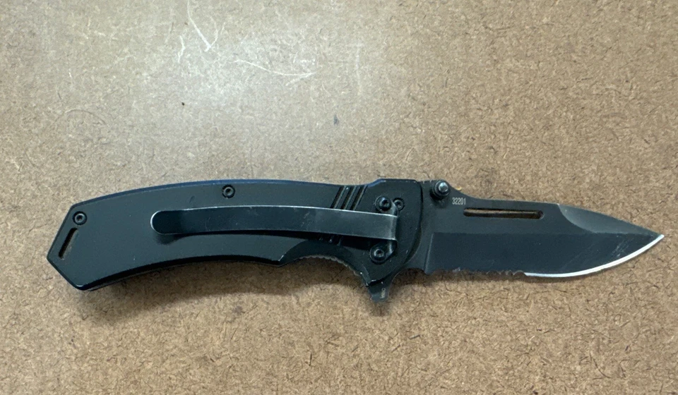 Faca pasta abertura assistida Fury Tactical Fury Velocity (preta) incrustação de madeira - Imagem 2 de 4