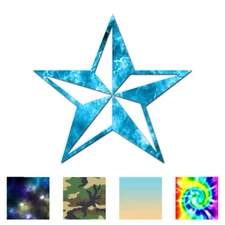 Nautical Lone Barn Star - Decal Sticker - Multiple Patterns & Sizes - ebn3135