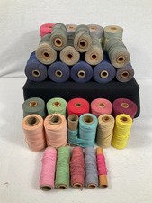 Vintage Maysville Yarn Carpet Warp Hand Loom Rugs Crochet Cotton Full  Partial