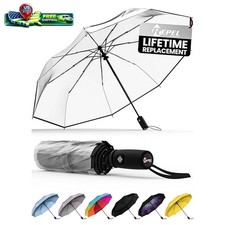 REPEL Travel Umbrella Windproof Auto Folding Compact Portable Women Men Backpack