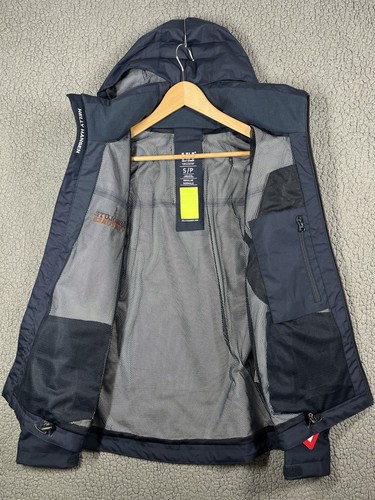 Helly Hansen Crew Hooded Sailing Jacket Waterproof Blue Rain Men’s Small - Picture 9 of 16