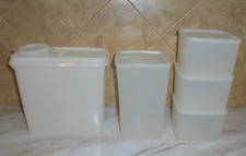 Lot of Vintage Clear Tupperware Containers - 469, 313, 312 with Lids