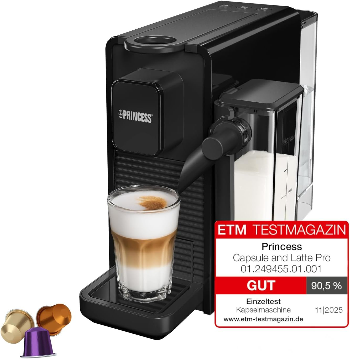 Capsule and Latte Pro Macchina Da Caffè a Capsule, Compatibile Nespresso, Latte