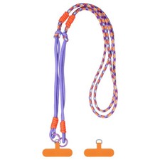 Adjustable Phone Crossbody Lanyard with 2 Phone Tether, Blue Purple