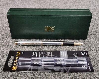 Classic Cross Füllfederhalter Vintage Schrift Medium Goldfeder, Original Box neue Tinte