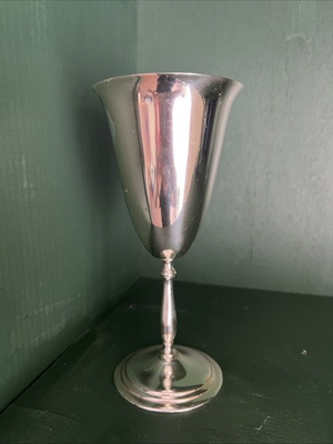 #ad Rare Vintage Silver Plate Wine Goblet Sheets Rockford Silver Co 1895 $10.00