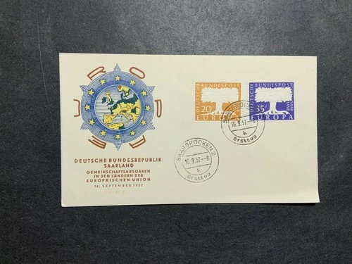 Germany Saar 1957 FDC 1st day Cover Europa Year