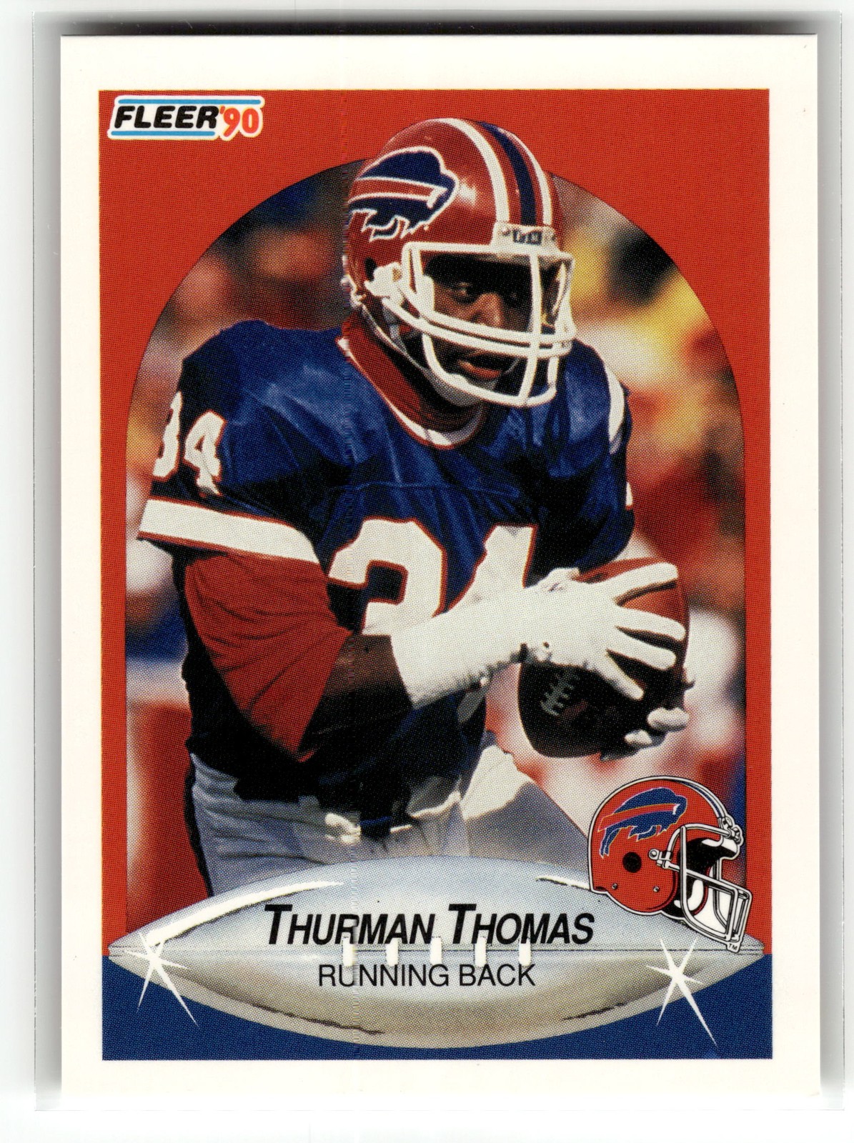 Thurman Thomas 1990 Fleer #124a Buffalo Bills HOF