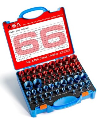 w/Box Tight Gauge Thread Nut Bolt 32S 34M Checker 66Pcs Space