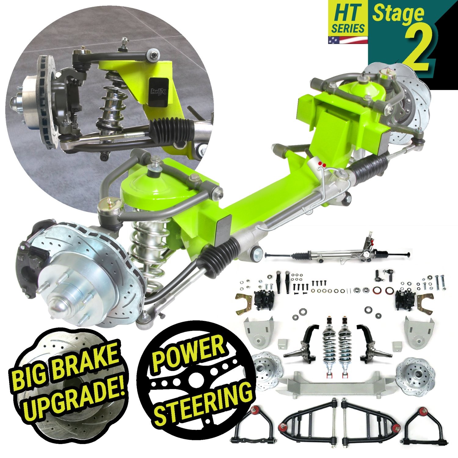 Universal 60.5" Track Width CoilOver Mustang II IFS Kit - Stage 2T