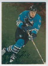1998-99 Pinnacle Be a Player #120 PATRICK MARLEAU Sharks Certified Auto GOLD