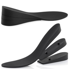 Height Increase Insoles for Mens Shoes 1 to 3" Boost Adjustable 3 Layer Hei...
