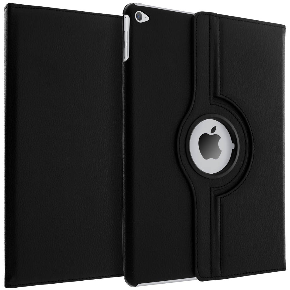Housse iPad Air et Pro 9.7 rotative 360 noire simili cuir