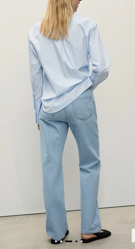 Mango Matilda Jeans, Medium-rise, Straight-fit, Size Eur 40 UK 12 light blue - Image 3 of 4