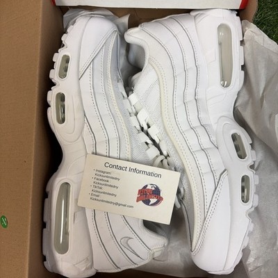 Nike Air Max 95 Essential White Grey Fog Sneakers CT1268-100 Men s Sizes