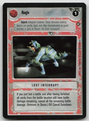 Star Wars CCG Hoyix Lost Interrupt Decipher 1996 Trading Card Ungraded Good