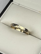 9ct Yellow Gold CZ ring Size P Hallmarked 375 9k newly polished 