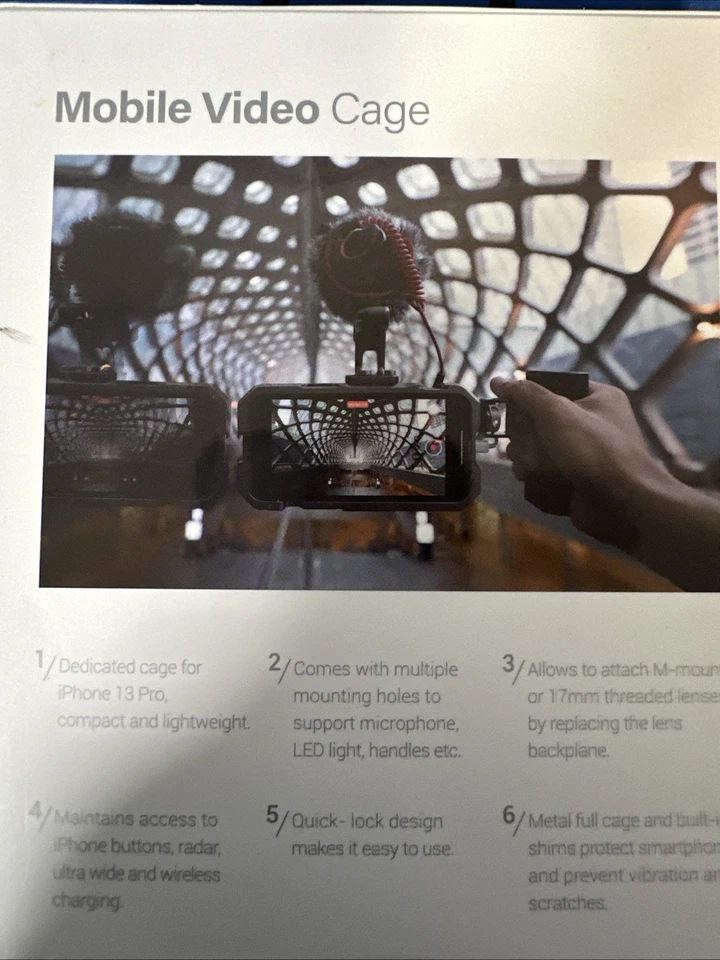 Клетка SmallRig для мобильного видео телефона Apple iPhone 143 Pro дизайн с быстрой блокировкой - Изображение 2 из 4