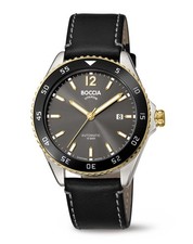 Boccia Titanium 3653-03 automatico bicolore vetro zaffiro cinturino in pelle Ø42,5 mm