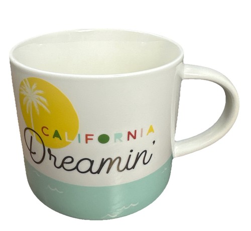 California Dreamin Kaffeebecher von Threshold Target 16 Unzen Steinzeug Tasse EUC Ozean
